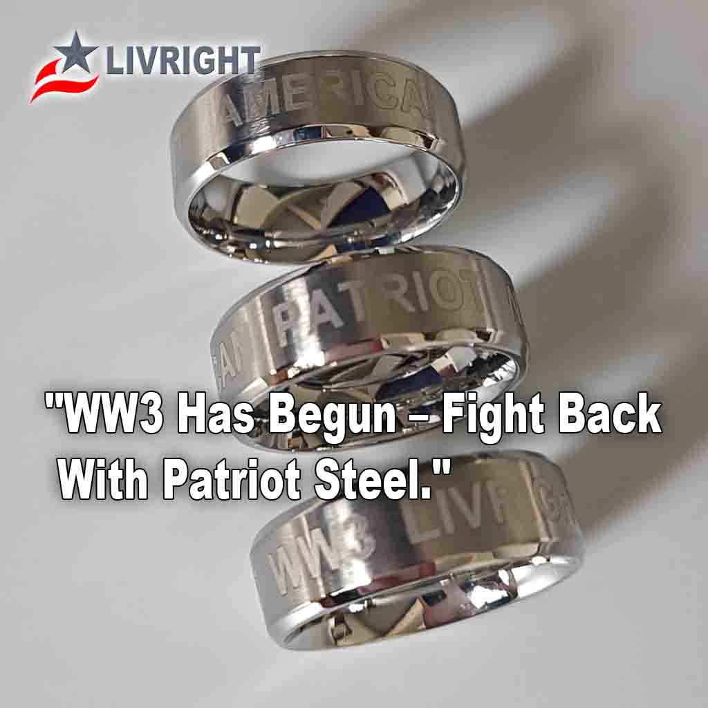Patriot Ring Titanium Silver Patriot Ring Titanium Silver